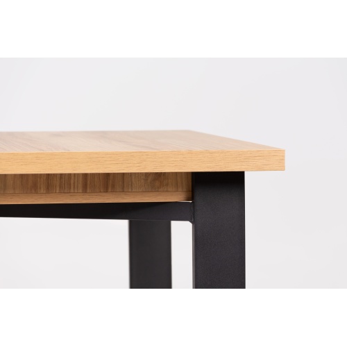 Stół rozkładany Canne 150-190x80 cm jasny dąb/czarny