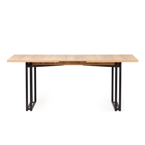 Stół rozkładany Essa 150-190x80 cm jasny dąb/czarny