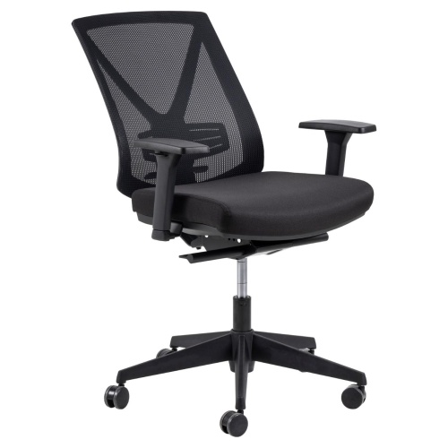 Krzesło biurowe Ebbe czarne z siatką