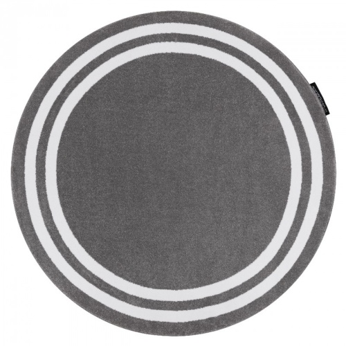 Dywan okrągły Mesa szary/biały geometryczny nowoczesny