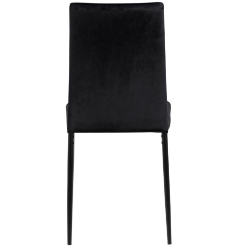 Krzesło do jadalni Demina welurowe czarne
