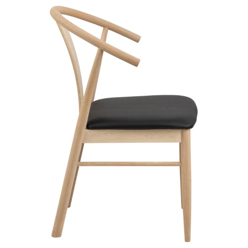 Krzesło drewniane Janik dąb/ekoskóra