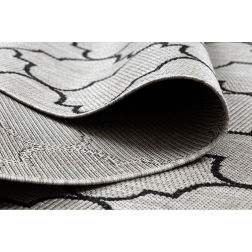 Dywan prostokątny sznurkowy Roco szary/czarny koniczyna marokańska