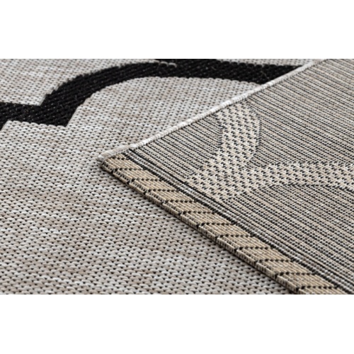 Dywan prostokątny sznurkowy Roco II szary/czarny koniczyna marokańska