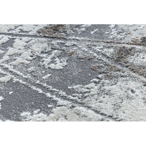 Dywan prostokątny Cesina z dwupoziomowym runem kremowoszary marmur geometryczny