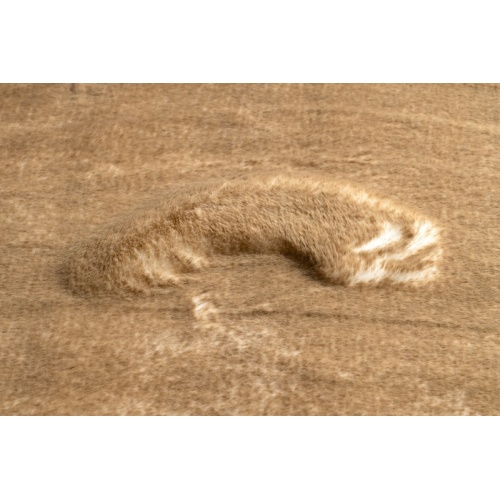 Dywan prostokątny Ozark shaggy brązowy/kość słoniowa antypoślizgowy