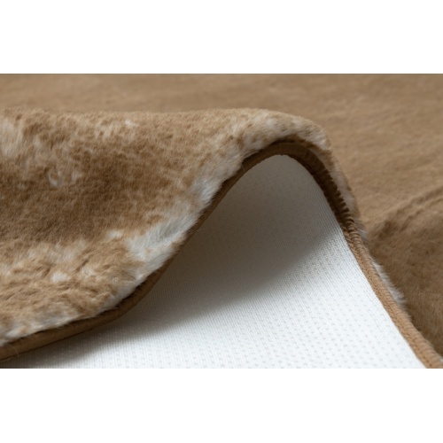 Dywan prostokątny Ozark shaggy brązowy/kość słoniowa antypoślizgowy