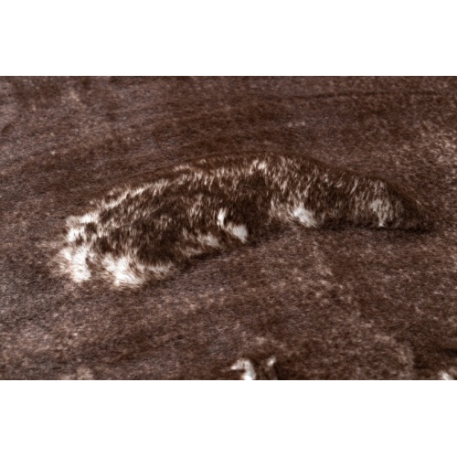 Dywan prostokątny Ozark shaggy kość słoniowa/ciemnobrązowy antypoślizgowy