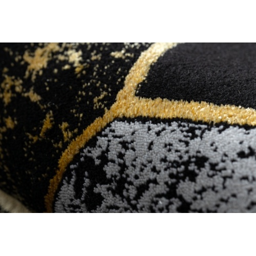 Dywan prostokątny Jonesboro geometryczny czarny/złoty glamour