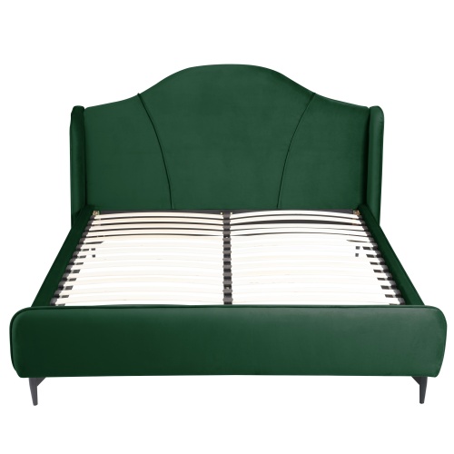 Łóżko tapicerowane Sunrest 160x200 welurowe zielone