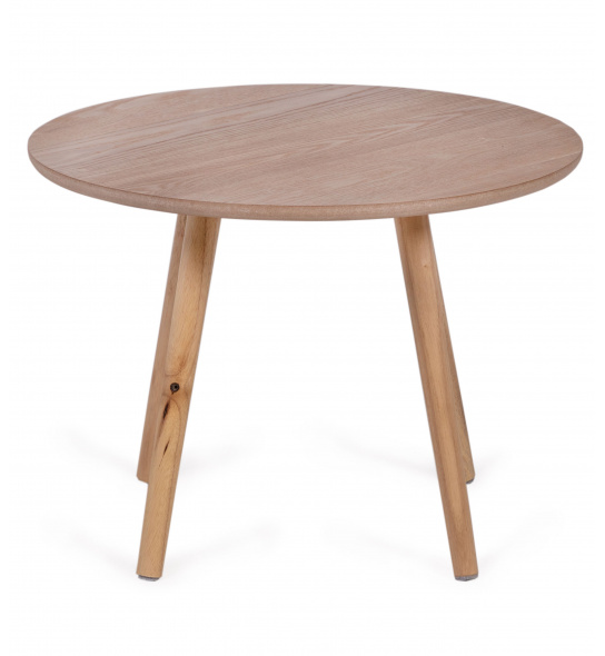 Okrągły stolik kawowy Libby I imitacja drewna