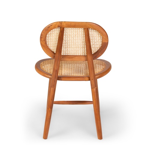 Krzesło do jadalni Solok naturalne drewniane/rattanowe boho