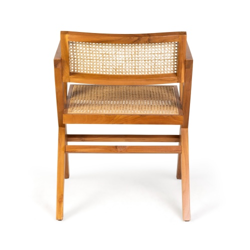 Krzesło drewniane Bengkulu naturalne rattanowe boho