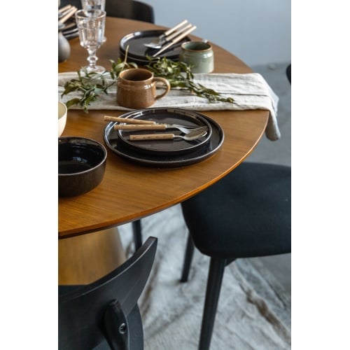 Stół do jadalni Fungo 130 cm drewniany ciemnobrązowy