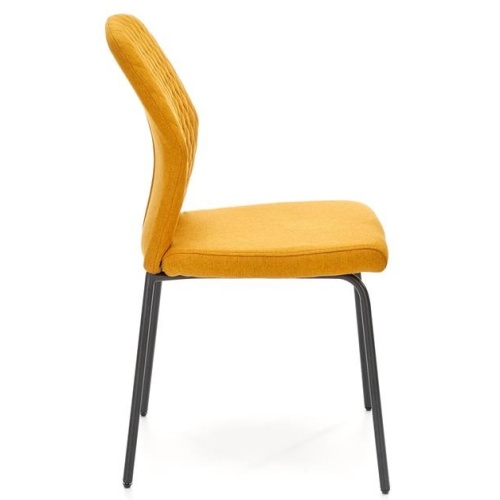 Krzesło tapicerowane K461 musztardowe