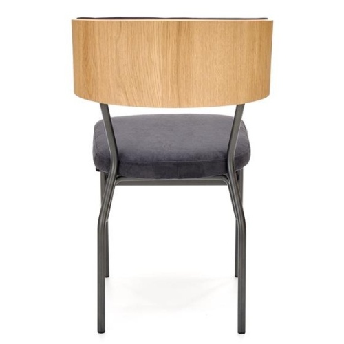 Krzesło tapicerowane Smart antracytowe/dąb