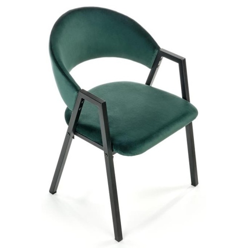 Krzesło tapicerowane K473 butelkowa zieleń welur
