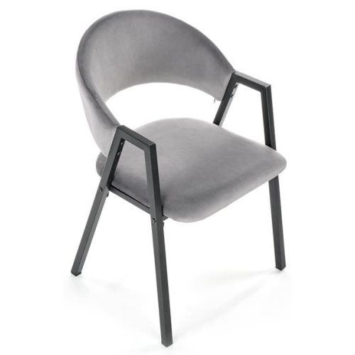 Krzesło tapicerowane K473 jasnoszare welur