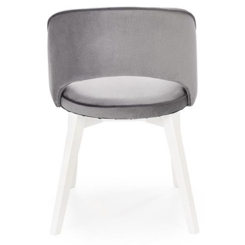 Krzesło tapicerowane Marino szare/białe nóżki