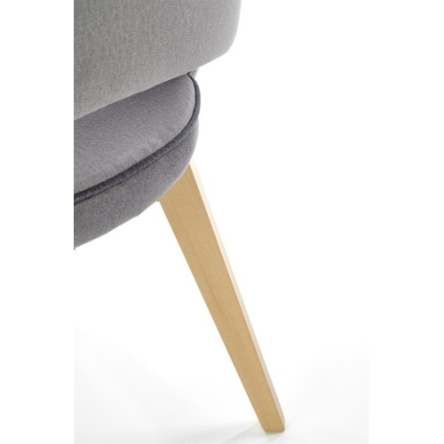 Krzesło tapicerowane Marino szare/dąb