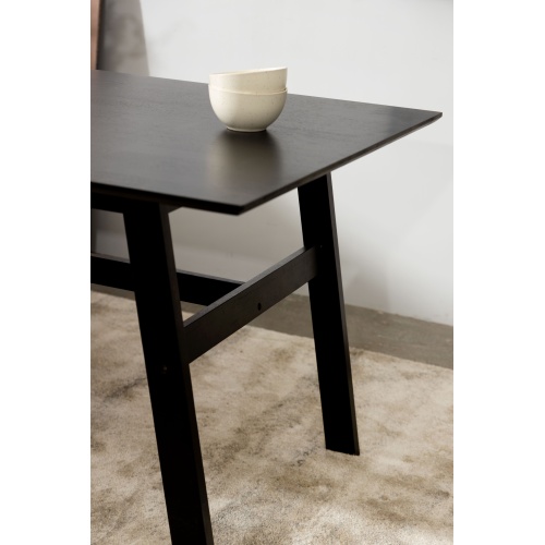 Stół drewniany Lingo 180x90x76 cm czarny