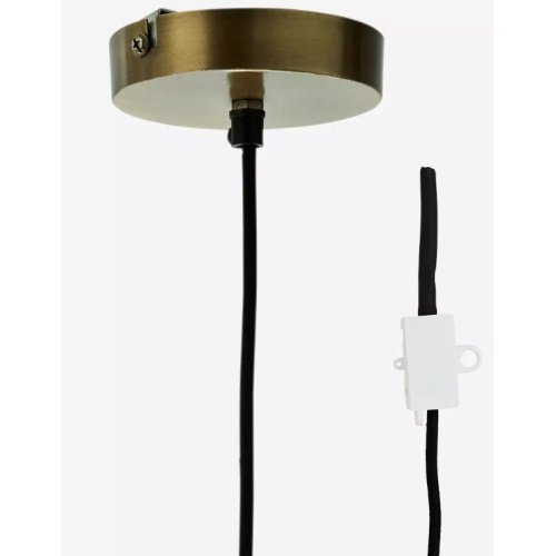 Lampa wisząca z metalowym kloszem, 31 cm mosiądz