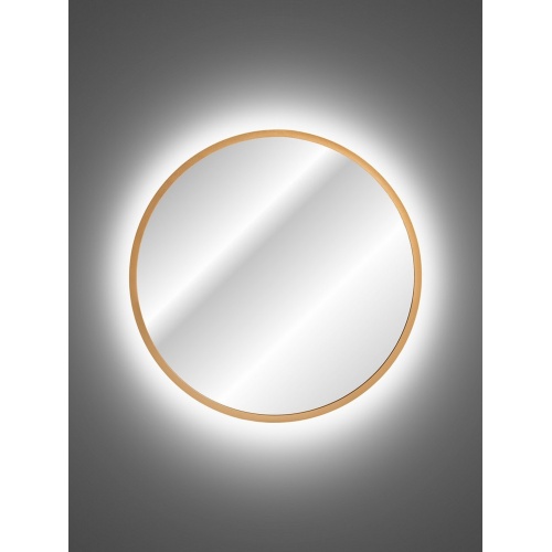 Lustro wiszące Hestia 60 cm, złota rama LED