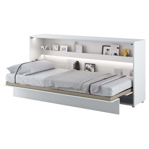 Półkotapczan Bed Concept biały połysk, poziomy