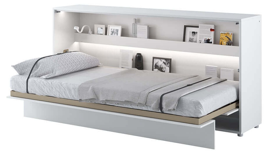 Półkotapczan Bed Concept biały połysk, poziomy