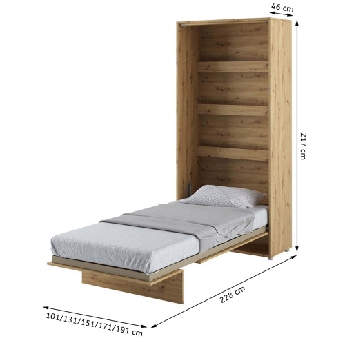 Półkotapczan Bed Concept dąb artisan, pionowy