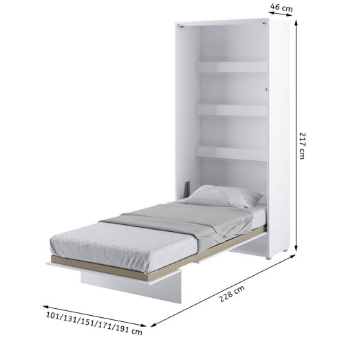 Półkotapczan Bed Concept biały, pionowy