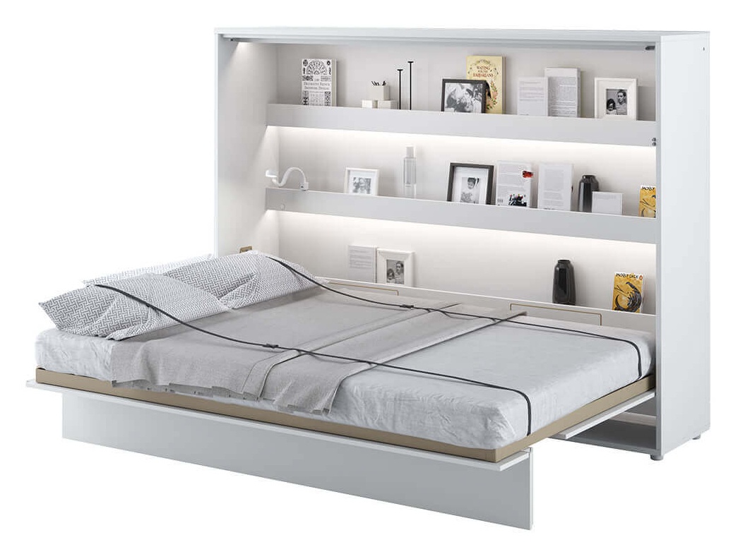 Półkotapczan Bed Concept biały połysk, poziomy