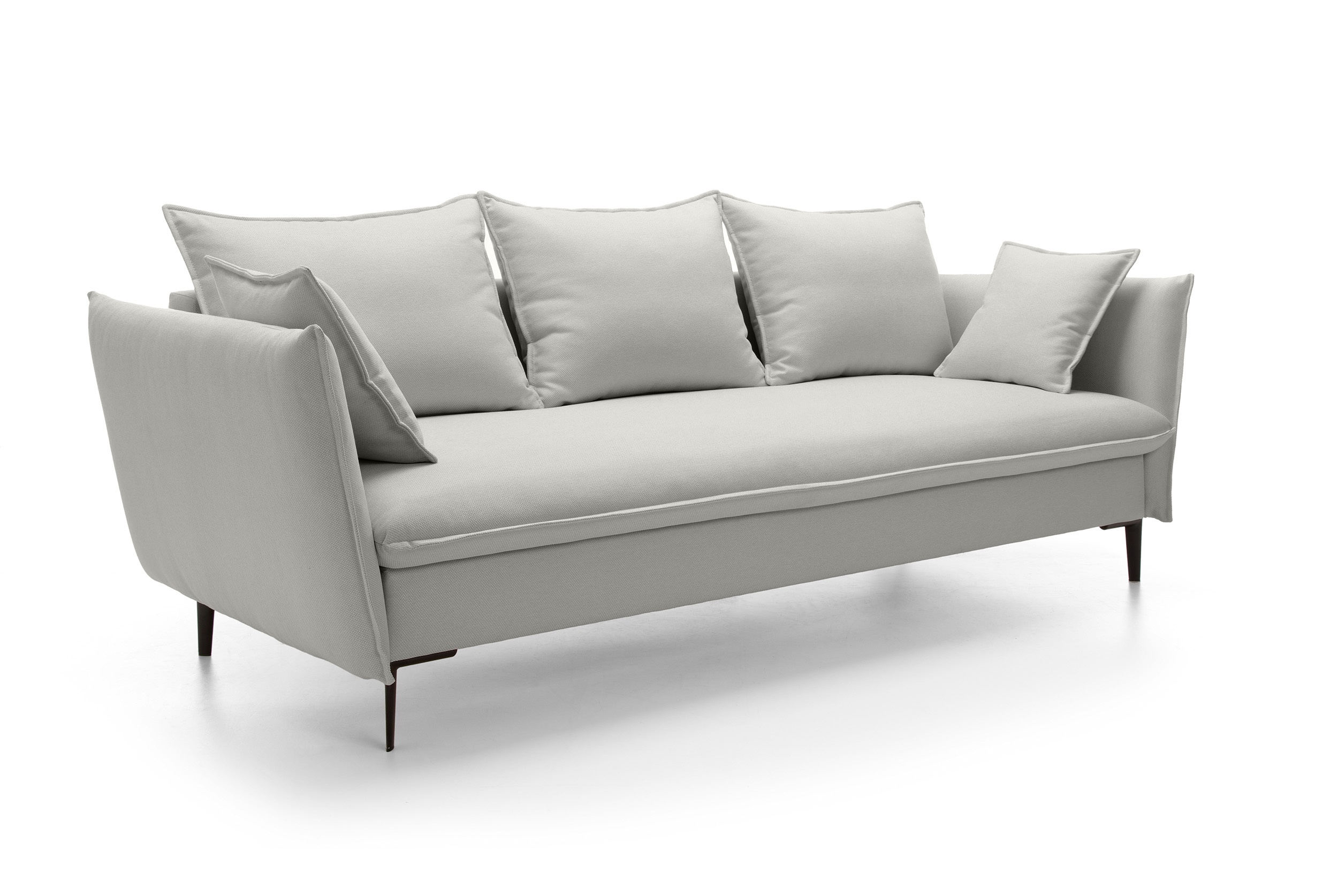 Sofa rozkładana Gloss, z pojemnikiem, szarobeżowa