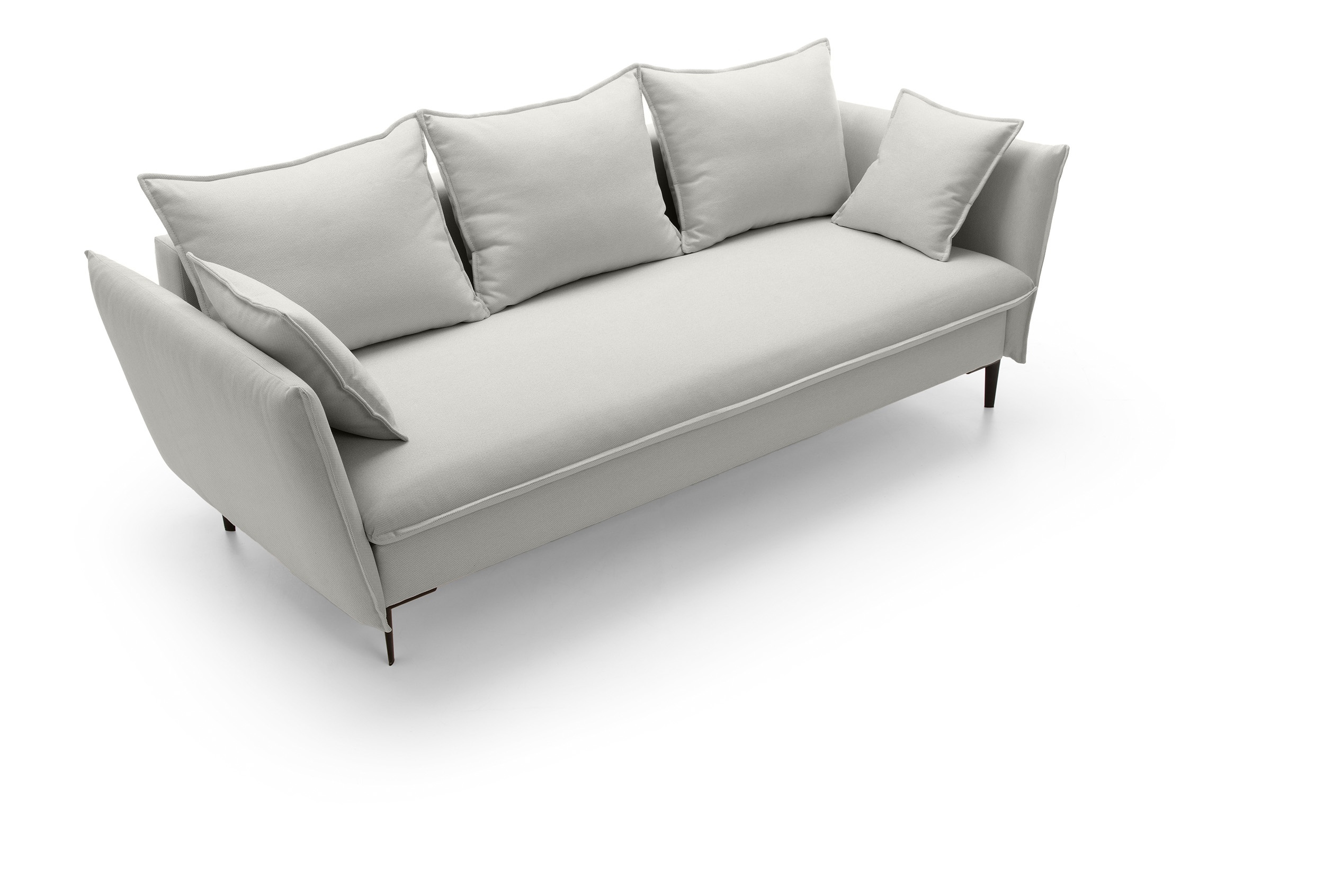 Sofa rozkładana Gloss, z pojemnikiem, szarobeżowa