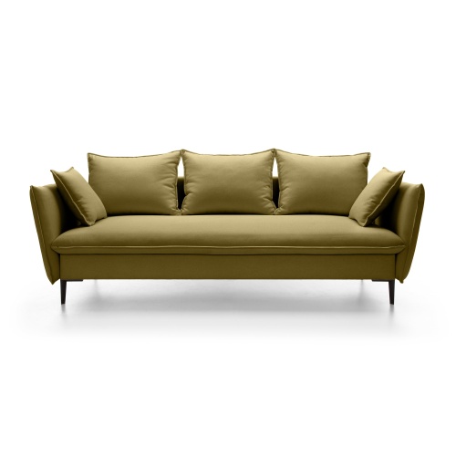 Sofa rozkładana Gloss, z pojemnikiem, oliwkowozielona