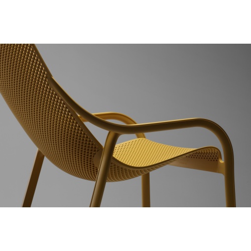 Krzesło ogrodowe Nardi Net Lounge musztardowe, senape