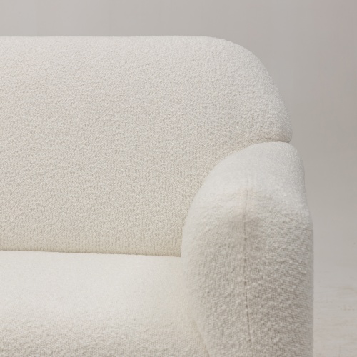 Fotel wypoczynkowy Anderson biały, boucle