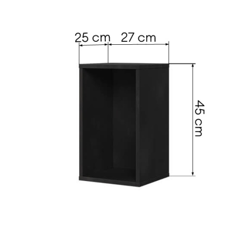 Półka wisząca Teen Flex 27 cm, czarna