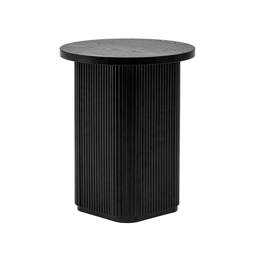 Stolik kawowy Clemente z lamelami 45 cm, czarny