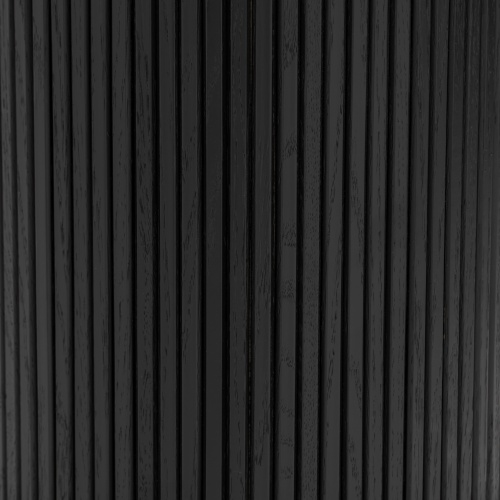 Szafka RTV Clemente, dwudrzwiowa, z lamelami, czarna