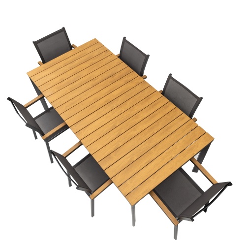Zestaw ogrodowy Horzone stół 200-260 cm + 8 krzeseł, polywood