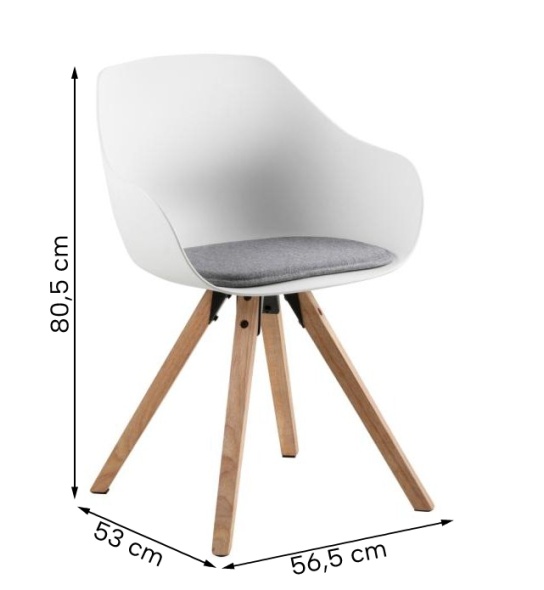 Krzesło do salonu Tina II biały