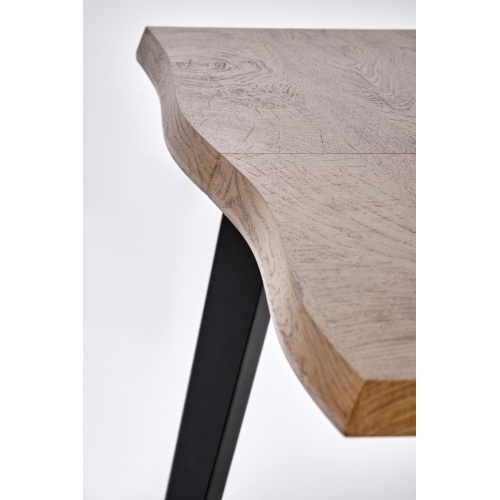 Stół rozkładany Dickson 2, 150-210 cm, dąb naturalny/czarny