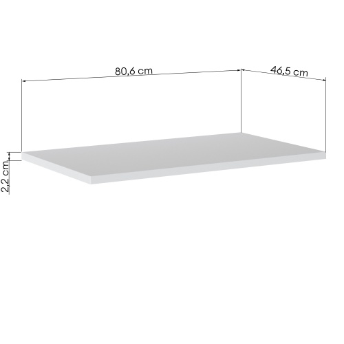 Blat łazienkowy Casad 80 cm, biały