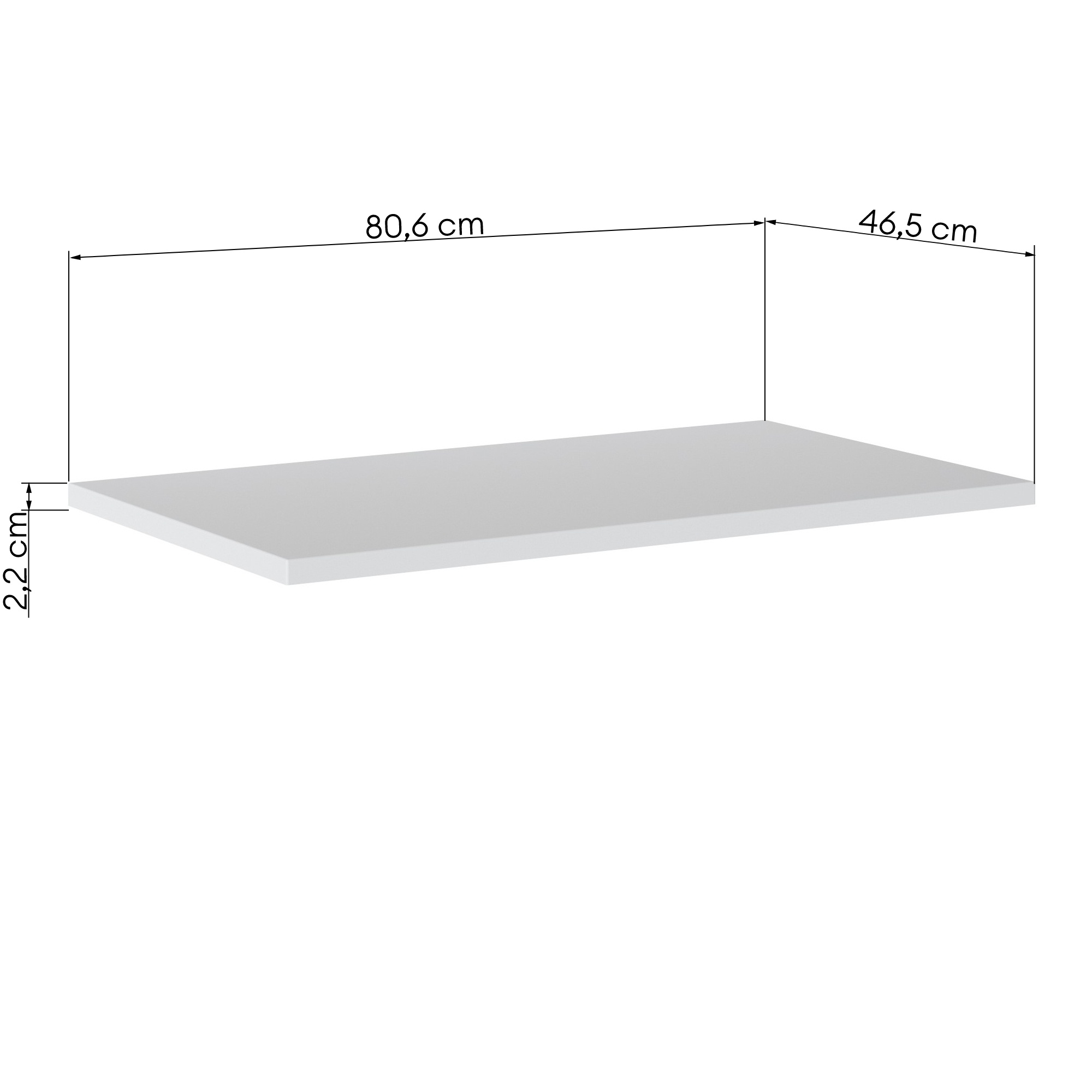 Blat łazienkowy Casad 80 cm, biały