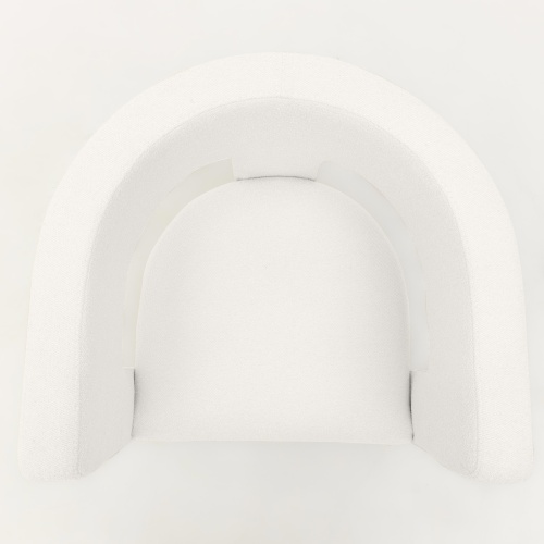 Fotel tapicerowany Alpah biały, boucle