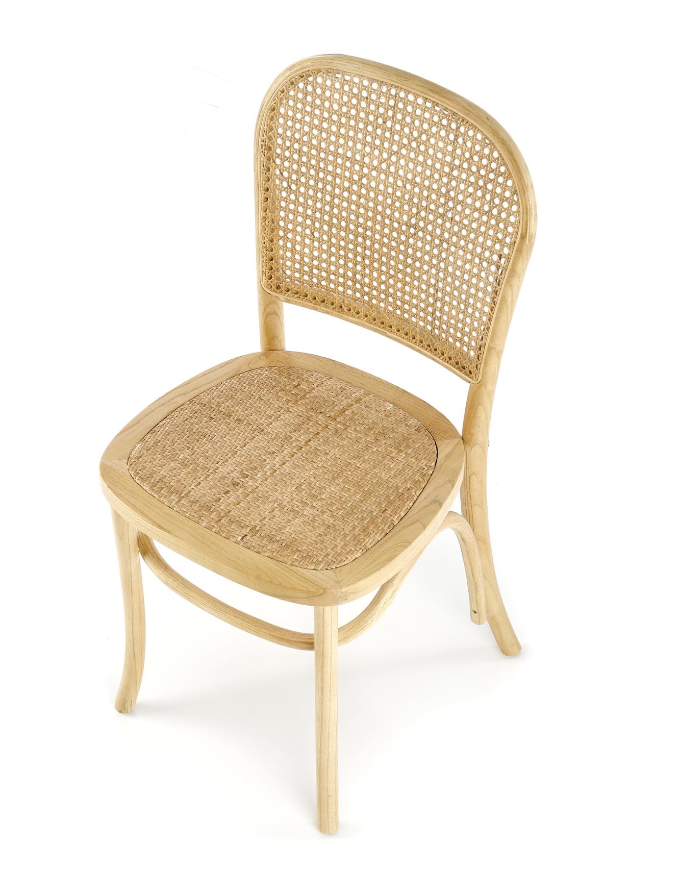 Krzesło drewniane K502 rattan naturalny