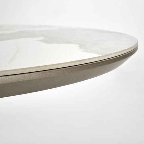 Stół rozkładany Robinson 160-200 cm beżowy marmur/cappuccino