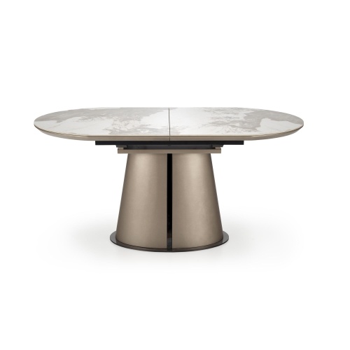 Stół rozkładany Robinson 160-200 cm beżowy marmur/cappuccino