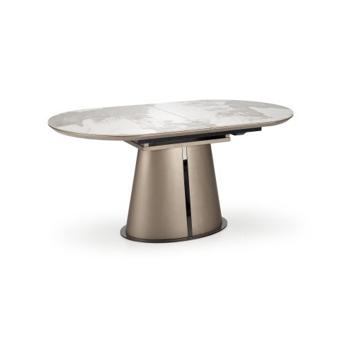 Stół rozkładany Robinson 160-200 cm beżowy marmur/cappuccino